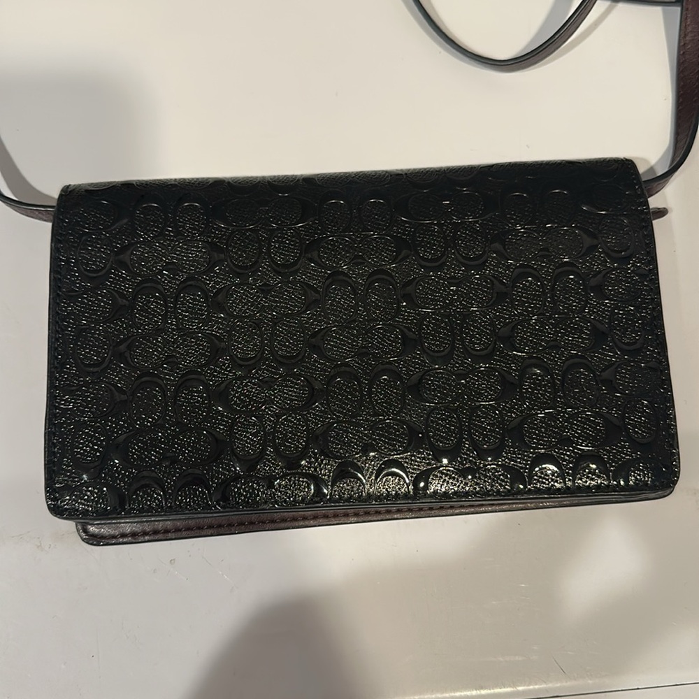 Coach Black Embossed Clutch - Picture 3 of 3